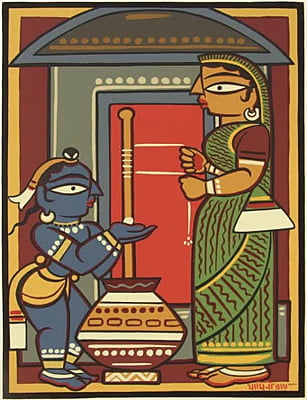 Bal Krishna and Yasoda