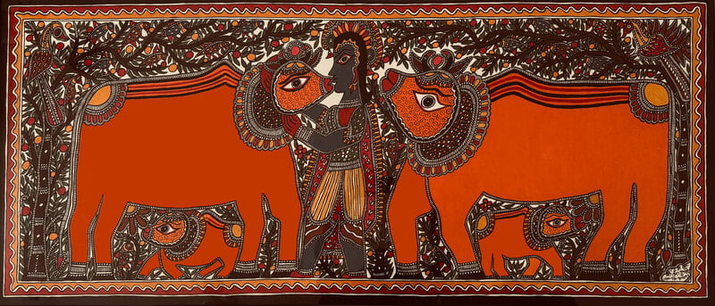 Krishna with cow Krishna with cow