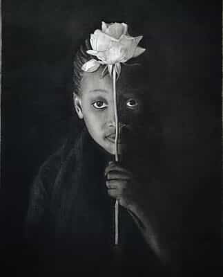 Boy with flower