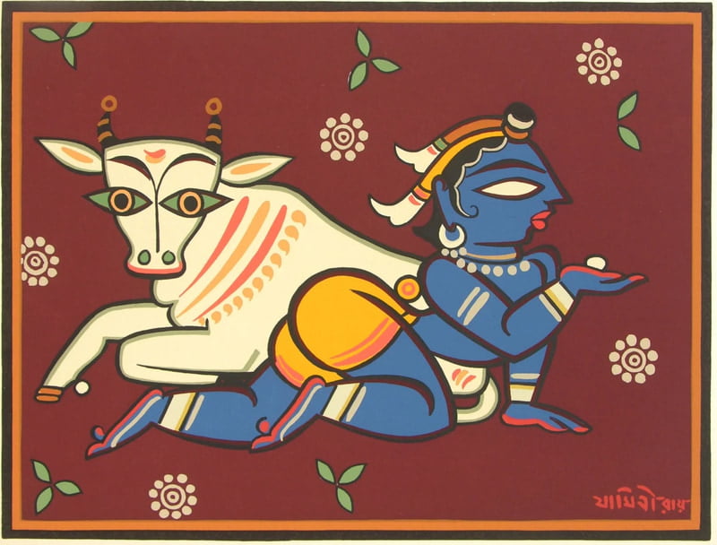 Bal krishna and cow Bal krishna and cow